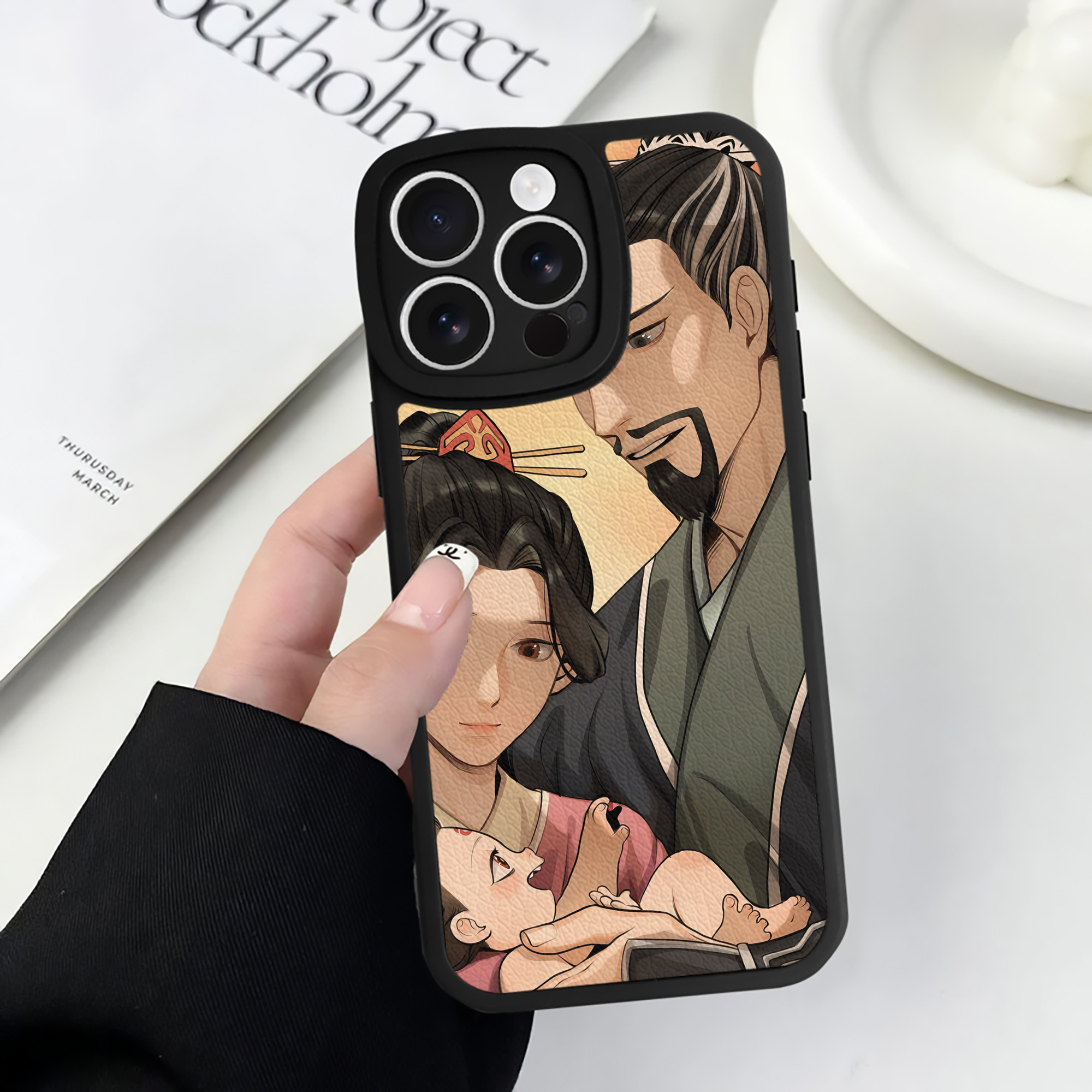 （画像用） Ne Zha 2 ナタ 魔童の大暴れ 【iPhone 16シリーズ対応】シリコンスマホケース（レザー調） 材質：シリコン